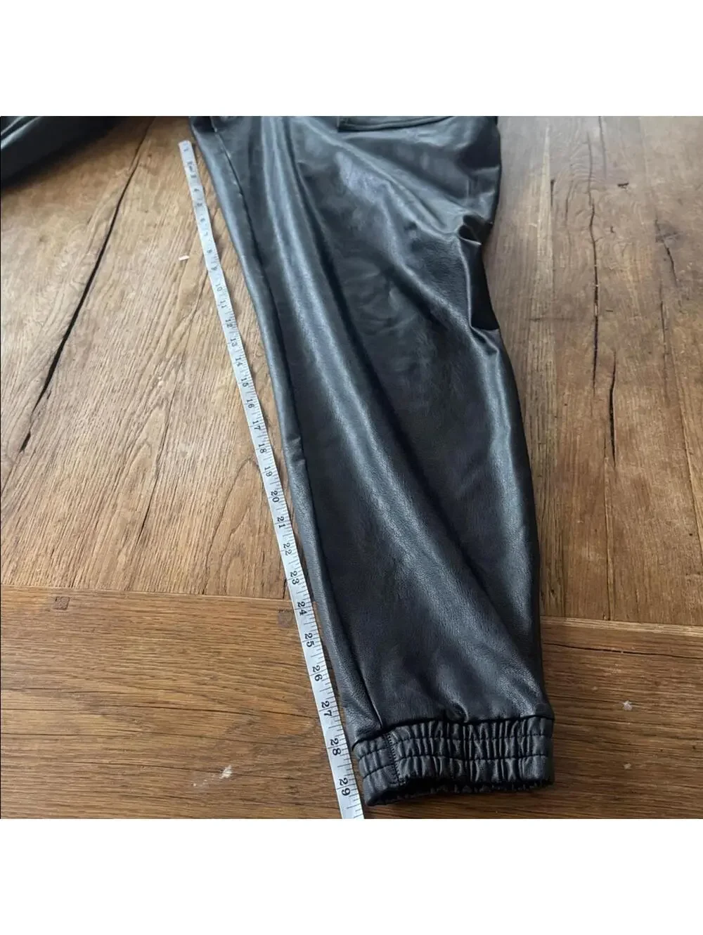 SPANX Leather Like Jogger Pants Noir Black Size 1X